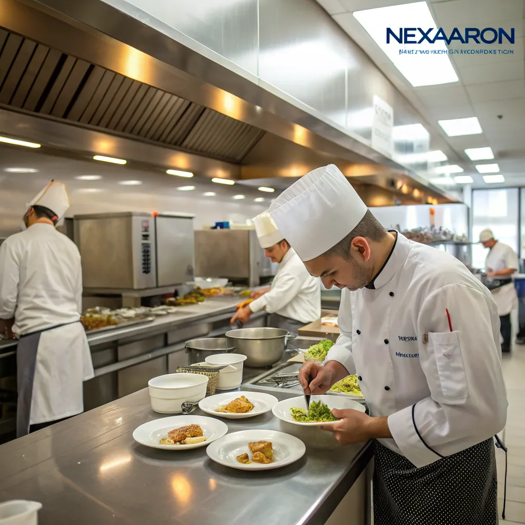 Professional chefs at work in NEXVARON kitchen
